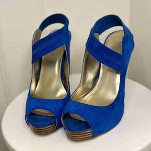 Le Chateau Blue Suede Heels